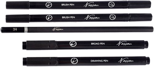 Creative Craft Group set de hand lettering - negro - 5 piezas - hobby creativo-2