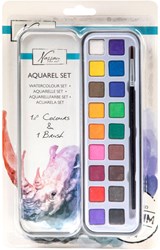 Nassau Aquarel Verfset, 18 kleuren