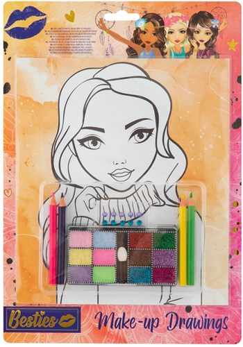 Creative Craft Group set de dibujos de maquillaje A4 para niños Besties