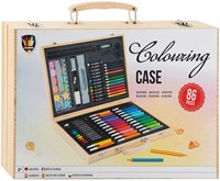 Creative Craft Group maletín de colores de madera FSC 86 piezas para niños