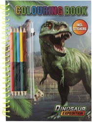 Dino Kleurboek met Potloden