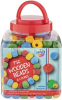 Creative Craft Group cuentas de madera juguete rojo 375 gramos