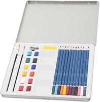 Creative Craft Group set de acuarelas - 28 piezas pintura en caja metálica-2