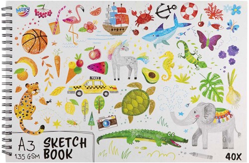 Creative Craft Group cuaderno de bocetos A3 - 40 hojas papel de dibujo espiral