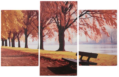 Creative Craft Group set diamond painting paisaje tríptico otoño