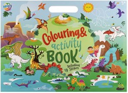 Creative Craft Group libro para colorear actividades pegatinas dinosaurio verde