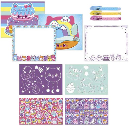 Creative Craft Group bloc de actividades Mini MyMy con bolígrafos de gel y pegatinas-2