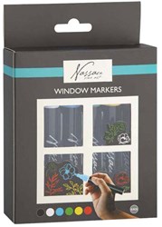 Creative Craft Group set de rotuladores de tiza para ventanas 6 colores - rotuladores ventana