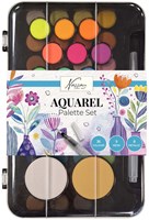 Creative Craft Group set acuarelas niños 36 colores paleta pincel
