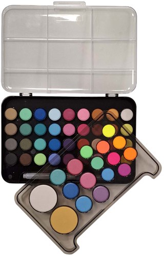 Creative Craft Group set acuarelas niños 36 colores paleta pincel-2
