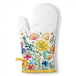 Ambiente manopla de horno accesorio cocina algodón blanco estampado floral