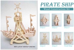 Kit de construcción en madera Rockin Pirate Ship 951