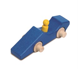 nic coche de carreras juguete de madera azul 14 cm - juguete educativo niños