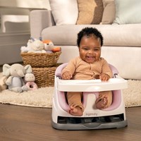 Ingenuity asiento bebé 2-en-1 elevador Peony blanco rosa cómodo