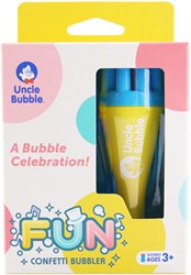 Uncle Bubble juguete de burbujas Fun Confetti Bubbler colorido