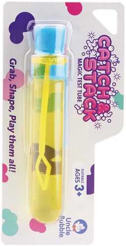 Uncle Bubble juguete burbujas Catch & Stack Magic Test Tube para niños