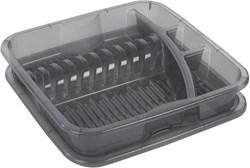 Rotho escurreplatos plástico antracita con bandeja diseño sostenible