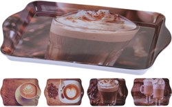 Koopman bandeja melamina rectangular 21x14 cm diseño café