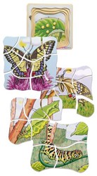 Beleduc Puzzle de Capas Mariposa Juguete Educativo de Madera 28 Piezas