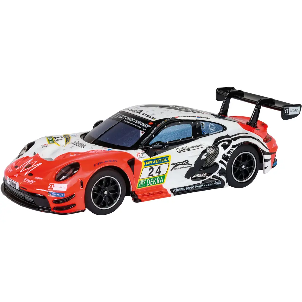Coche de carreras Carrera Porsche 911 GT3 R Lionspeed GP teledirigido 1:50 app