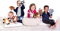 Beleduc marioneta de mano oveja peluche juguete para niños juego de rol-3