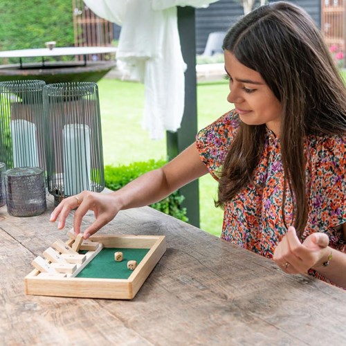 Twisk Shut the Box juego de dados de madera 28 x 20 x 4,5 cm-3