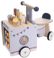 Bicicleta de equilibrio de madera carrito de helados para niños - juguete bicicleta carrito de helados-2
