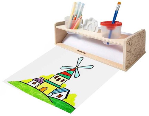 Soporte de rollo de papel de madera juguete creativo para niños-3
