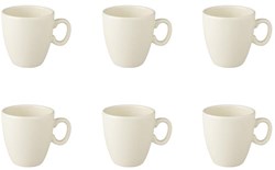 Boerenbont tazas Classic Ivory Pompei juego de 6 gres crema