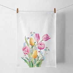 Ambiente paño de cocina ramo de tulipanes accesorio algodón 50x70cm