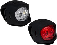 Luces para bicicleta silicona 2 piezas negro iluminación bicicleta silicona
