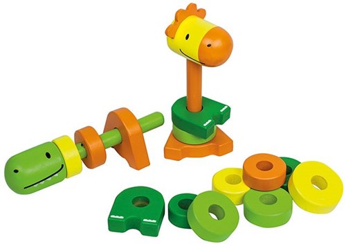 Beleduc juego de apilar Stacking Friends juguete de madera educativo-2