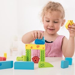Beleduc puzzle de animales juguete de madera educativo multicolor