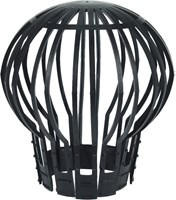 Protector bajante de lluvia 2 piezas negro Ø12,5 x H14,5 recogehojas