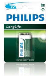 Baterías Philips 12*1 de 9 voltios Philips 6F22