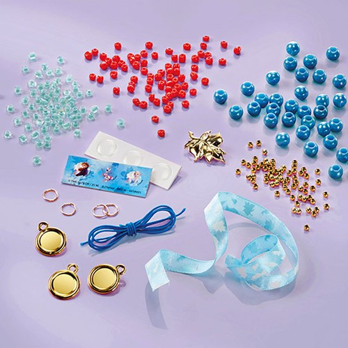 Totum Disney Frozen set para hacer pulseras - kit de joyería con cuentas de Anna, Elsa y Olaf-2