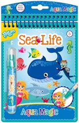 Totum Aqua Magic libro para colorear con agua Sealife - libro reutilizable