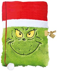 Totum cuaderno Grinch - diario suave con candado y tapa dura