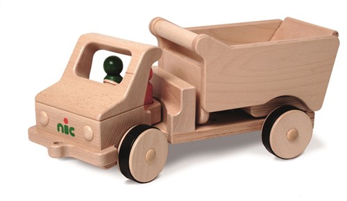 nic camión de juguete kit de construcción con volquete - juguete de madera colorido