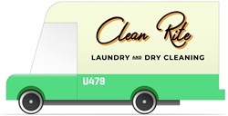 Candylab coche de juguete de madera Laundry Van - autobús vintage para niños