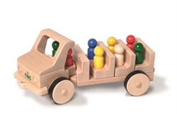 nic juguetes de madera Omnibus, 8 figuras - educativo y duradero