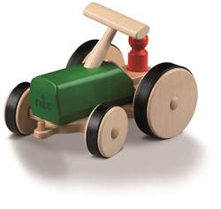 nic tractor juguete verde - tractor de madera duradero para niños