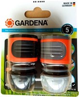 Gardena conector de manguera y stop de agua 1/2 pulgada - 5/8 pulgada jardín