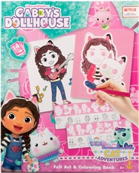 Canenco Gabby's Dollhouse libro de arte de fieltro y colorear para niños y creatividad