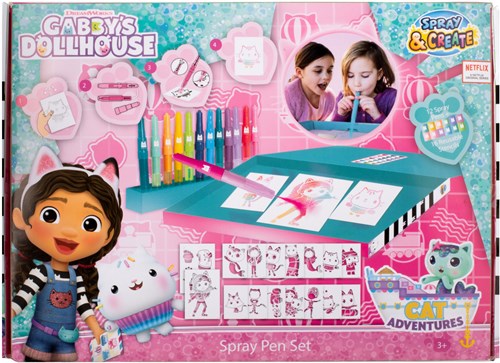 Canenco Gabby's Dollhouse Set Deluxe Rotuladores de Soplido diversión creativa
