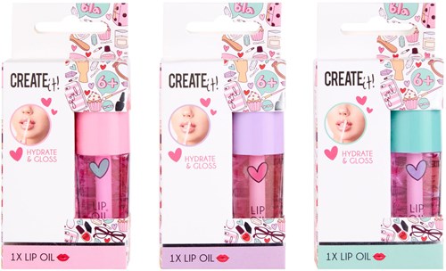 Create it! aceite labial multicolor cuidado de labios para niñas