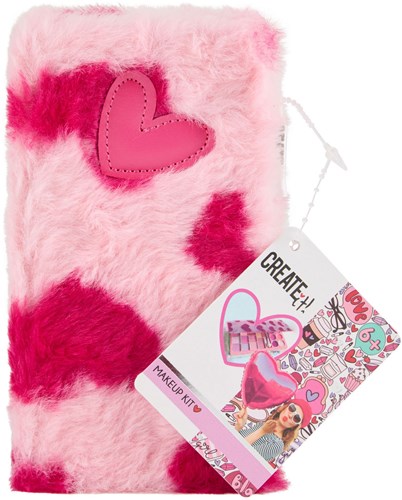 Create it! Set de maquillaje libro corazón fluffy rosa para niños