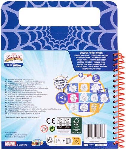 Canenco Spidey libro para colorear con agua - Marvel colorear - Spiderman manualidades-3
