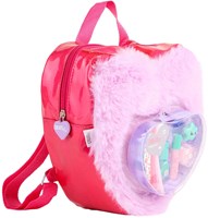 Canenco set de maquillaje juguete en mochila peluche morada para niños