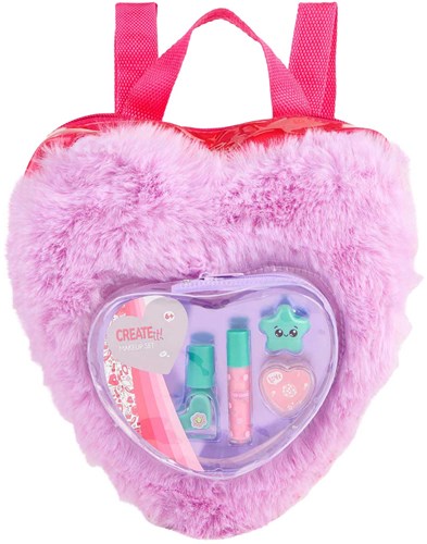 Canenco set de maquillaje juguete en mochila peluche morada para niños-2